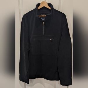 Ralph Lauren Mens XXL Polo Sport Fleece Pullover Anorak 1/4 ZIP Kangaroo Vtg Y2K